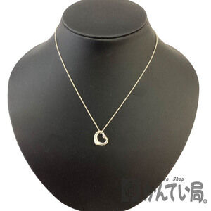 Tiffany Co Open Heart Necklace Sapphire Card Total Pendant Tiffany & Co Kantei